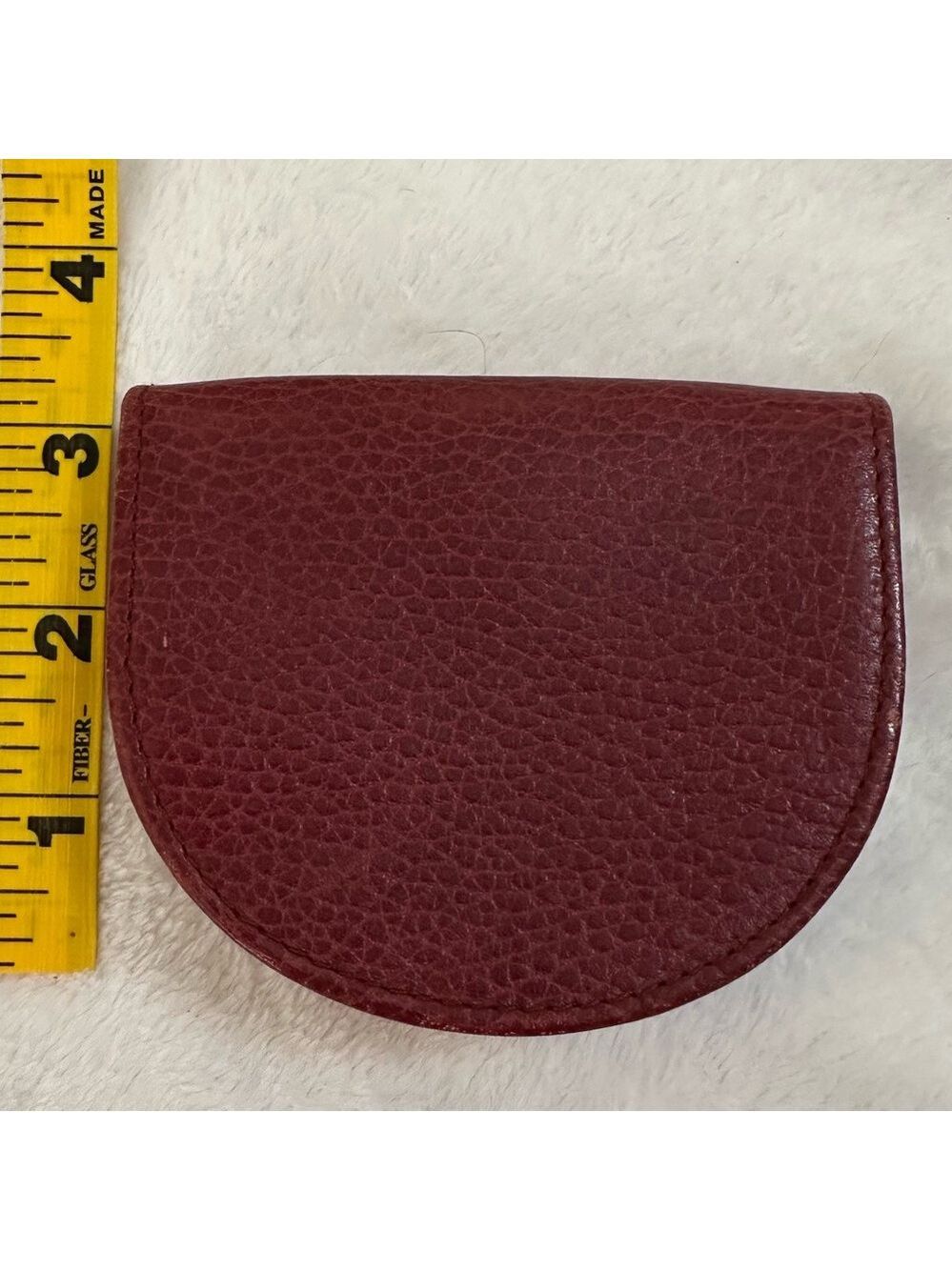 AUTHENTIC CARTIER MUST DE CARTIER BORDEAUX RED LEATHER COIN PURSE - EXCELLENT! - Picture 3 of 11